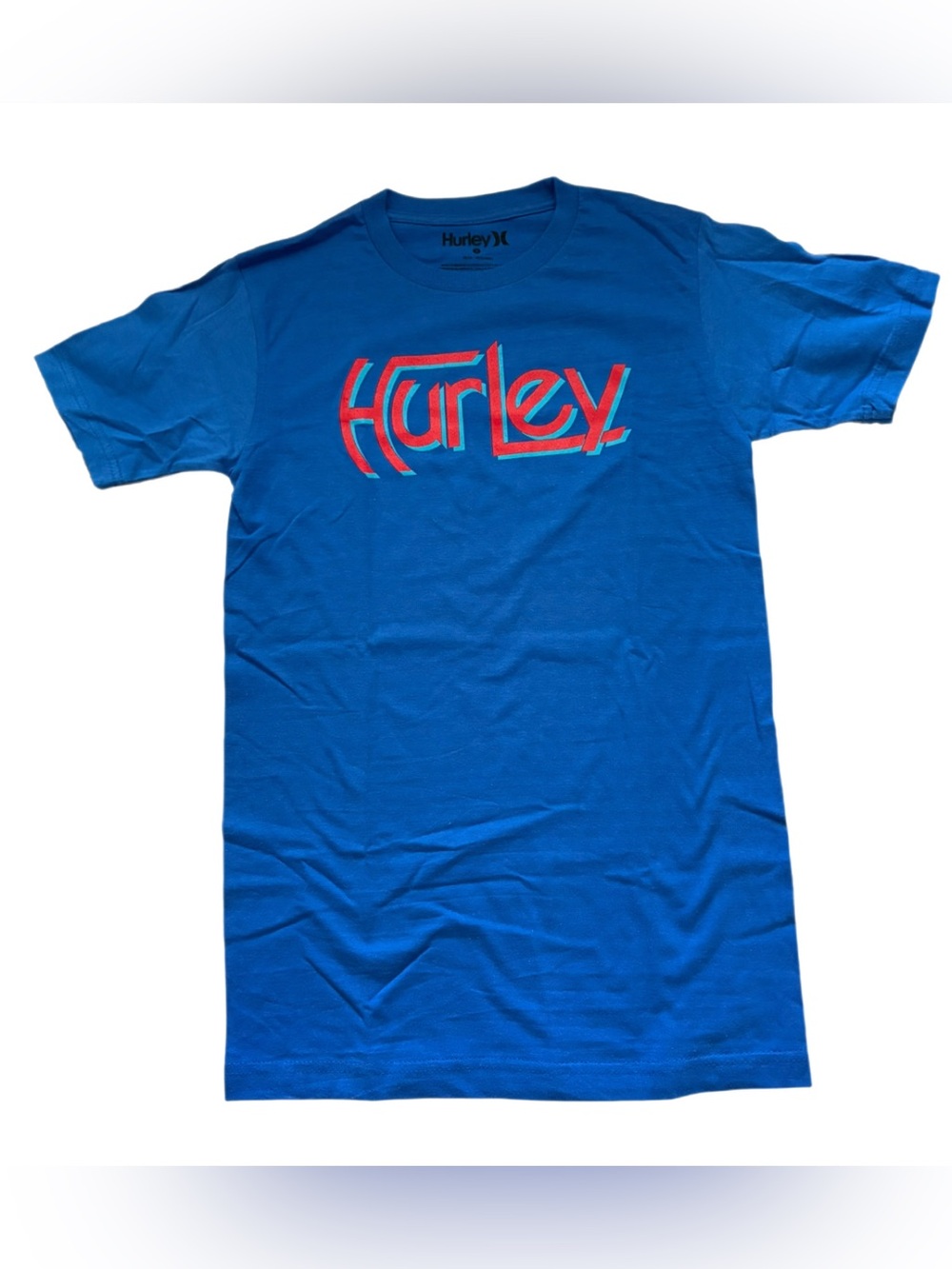 Hurley Blue Logo Graphic Surf T-Shirt Size Small NWOT